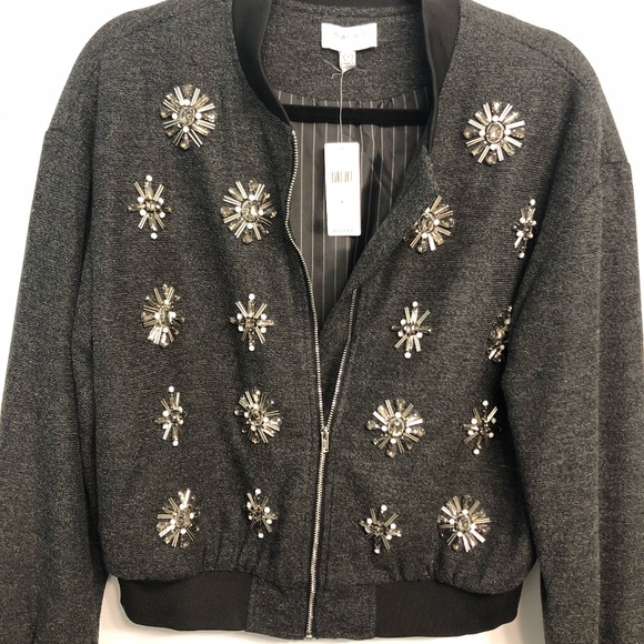 NWT Anthropologie Harlyn Adorned Bomber - Picture 3 of 6